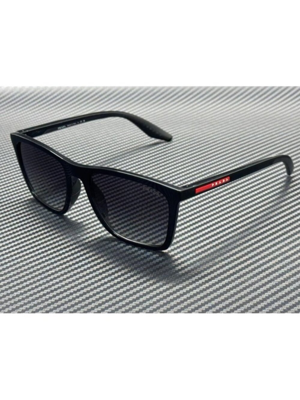 New PRADA LINEA ROSSA Men Black Sunglasses 56-19-145
